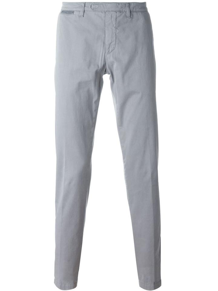 Eleventy Chino Trousers, Men's, Size: 32, Grey, Cotton/spandex/elastane