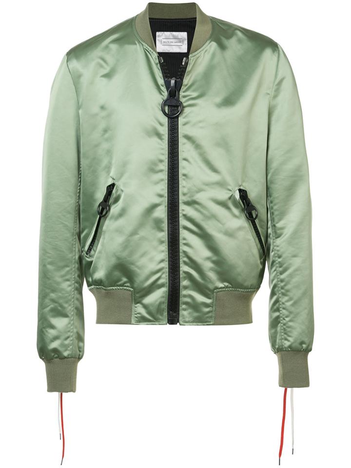 Route Des Garden Lace-up Back Bomber Jacket - Green