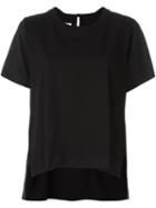 Mm6 Maison Margiela Lateral Slit Oversized T-shirt, Women's, Size: Small, Black, Cupro/modal/cotton