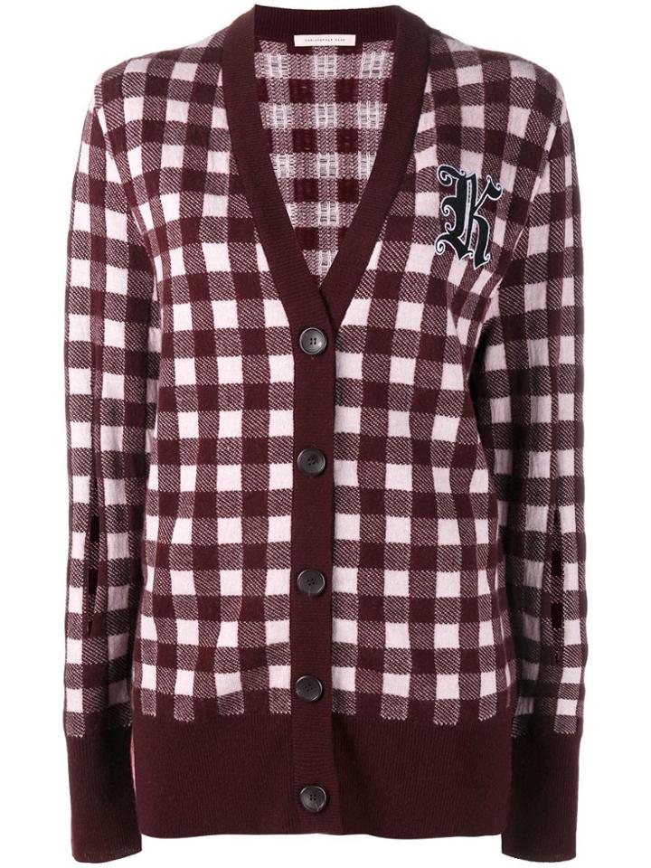 Christopher Kane Oversized Patterned Cardigan - Red