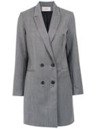 Egrey Check Long Coat