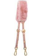 Orciani Mink Fur Bag Strap - Pink & Purple