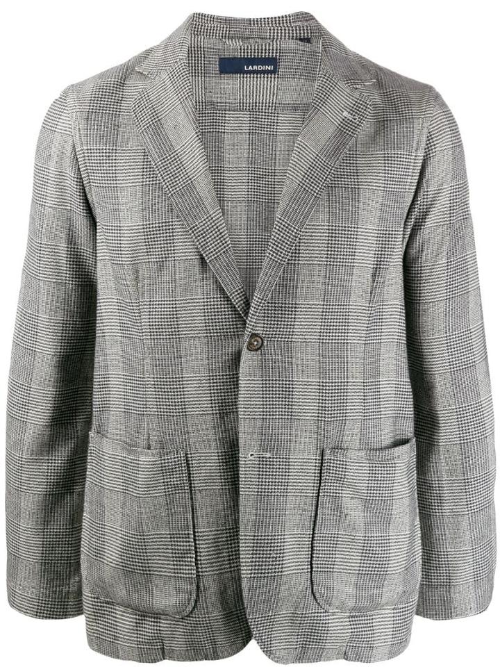 Lardini Plaid Single-breasted Blazer - 850