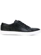 Calvin Klein Logo Embossed Lace-up Sneakers - Blk