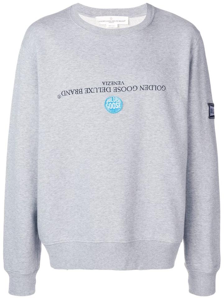 Golden Goose Upside Down Logo Sweatshirt - Grey
