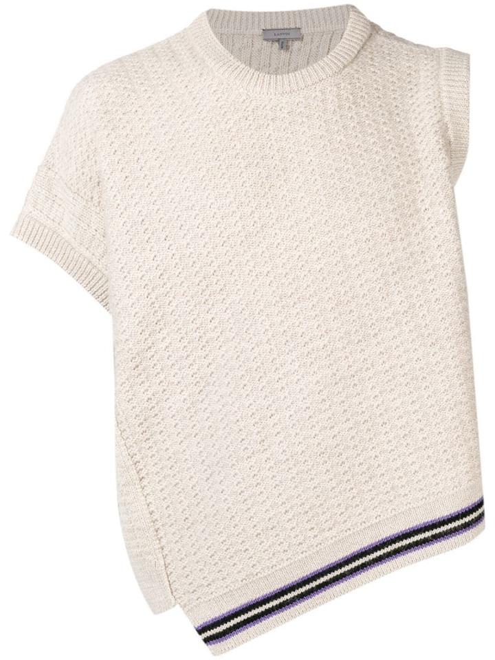 Lanvin Asymmetric Knit Sweater - Neutrals