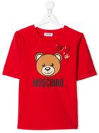Moschino Kids Appliqué Heart Toy T-shirt - Red