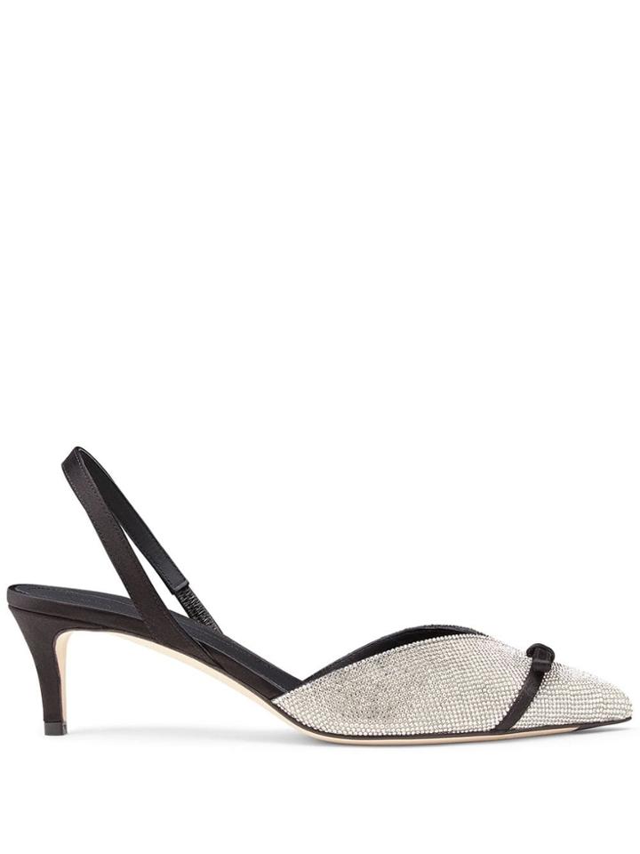 Marco De Vincenzo Rhinestone Embellished Pumps - Silver