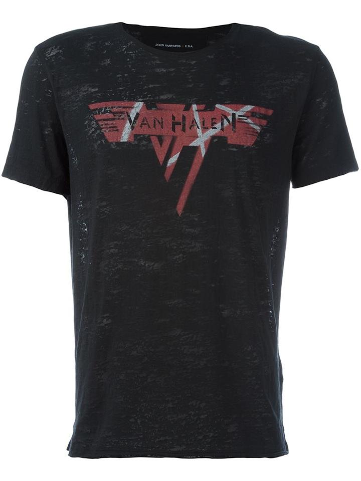 John Varvatos 'van Halen' T-shirt, Men's, Size: Large, Black, Polyester/cotton