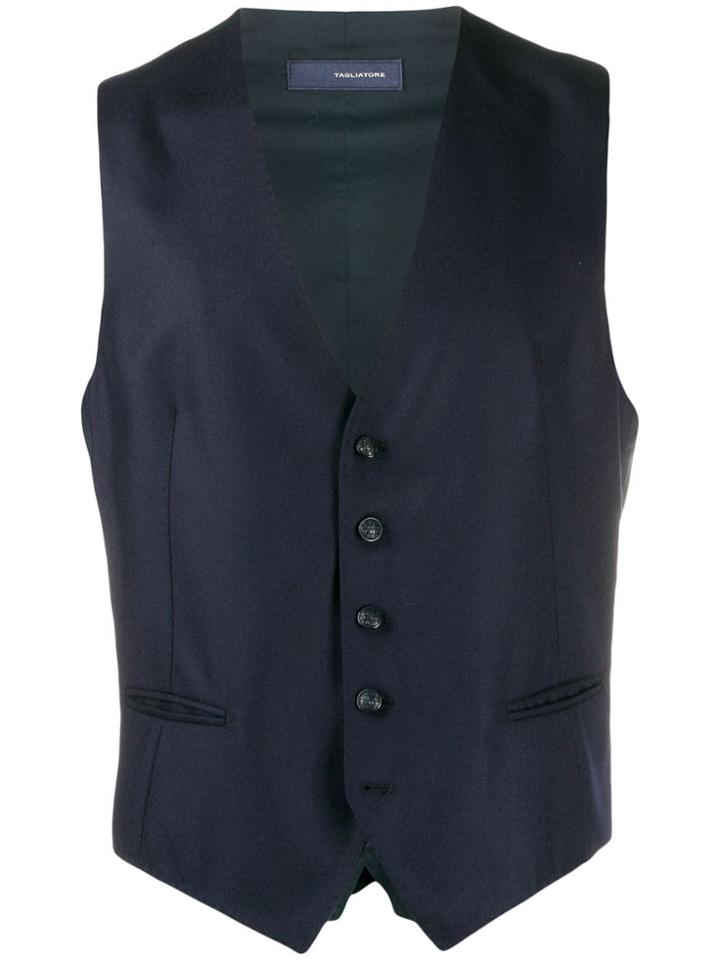 Tagliatore Twill Waistcoast - Blue