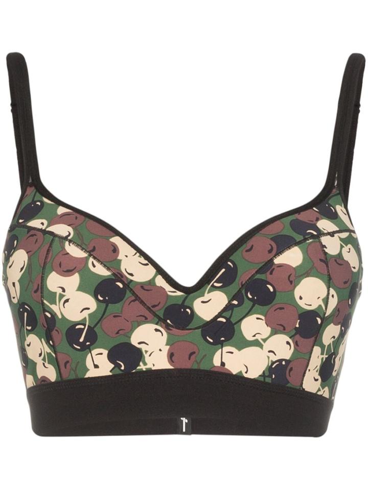 Adam Selman Sport Push It Cherry Sports Bra - Green
