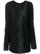 Uma Wang Back Accordion Detail Blouse - Black