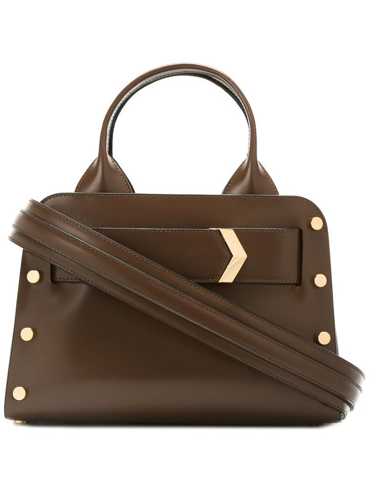 Jimmy Choo Lockett Tote, Women's, Brown, Leather