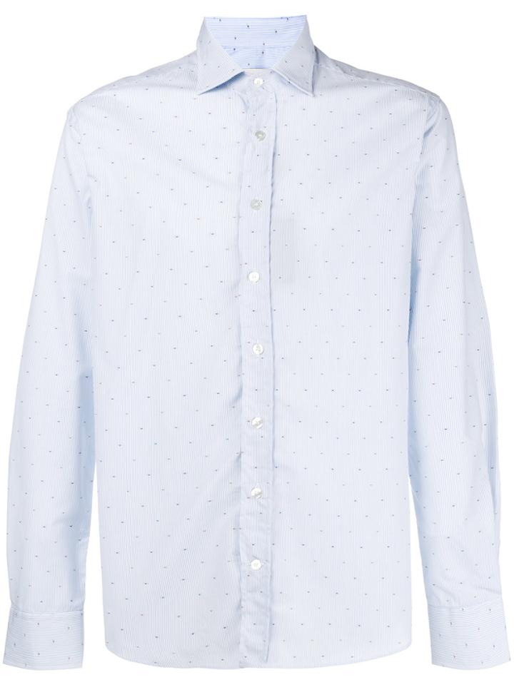 Etro Micro-dot Striped Shirt - Blue