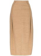 Jil Sander Knitted Cocoon Maxi-skirt - Brown