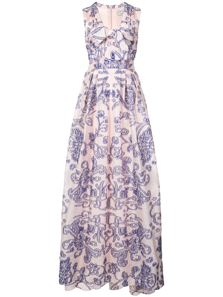 Carolina Herrera Patterned Gown - Pink & Purple