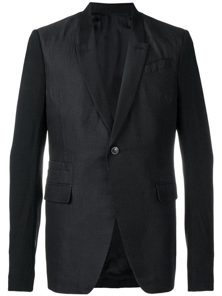 Rick Owens Striped Contrast-sleeve Blazer - Black