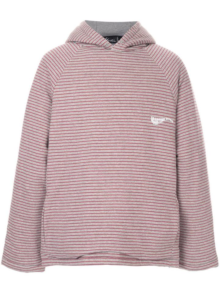 Martine Rose Oversized Striped Hoodie - Grey