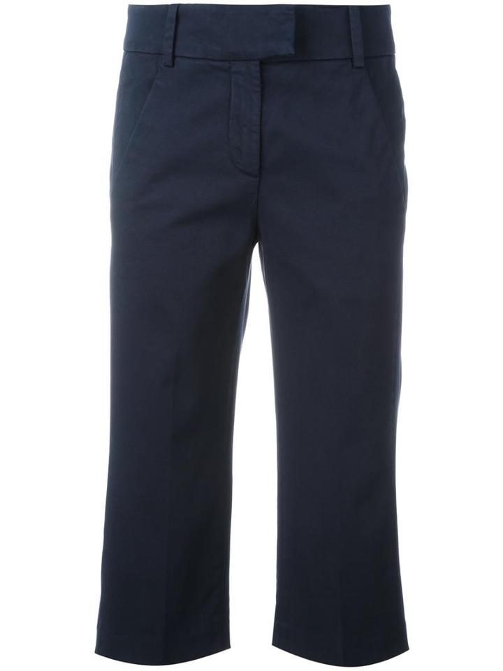 Dondup Cropped Trousers, Women's, Size: 44, Blue, Cotton/spandex/elastane