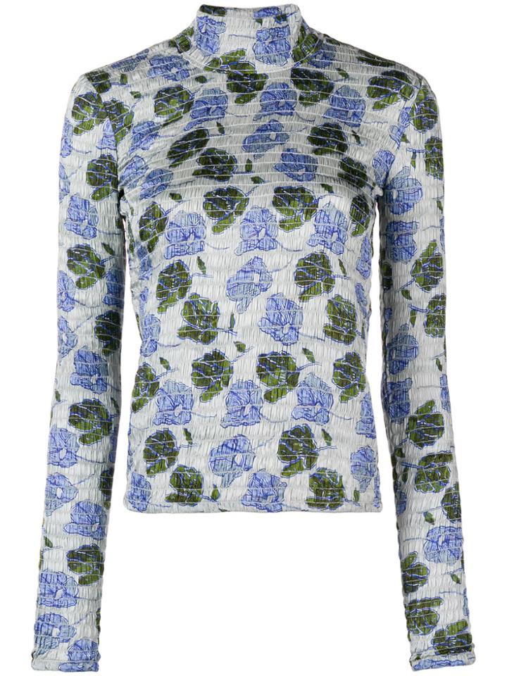 Christian Wijnants Tatahki Floral Print Top - Blue