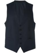 Ermenegildo Zegna Buttoned Waistcoat, Men's, Size: 54, Blue, Cupro/wool