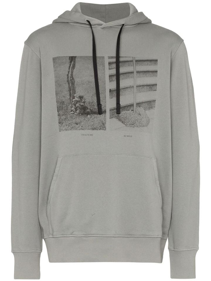 1017 Alyx 9sm Photo Print Cotton Hoodie - Grey