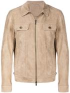 Desa Collection Classic Collar Zipped Jacket - Nude & Neutrals
