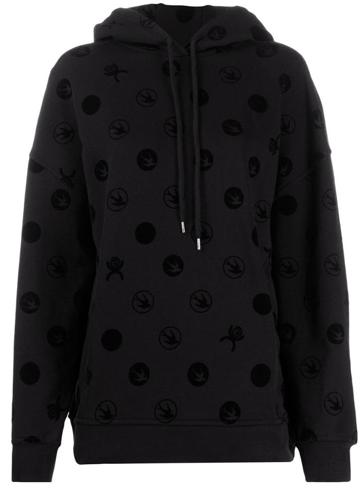 Mcq Alexander Mcqueen Swallows Hoodie - Black