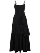Three Graces Ariadne Pin-tucked Dress - Black
