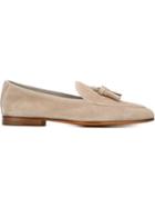Santoni Tassel Detail Loafers, Women's, Size: 36, Grey, Suede/leather