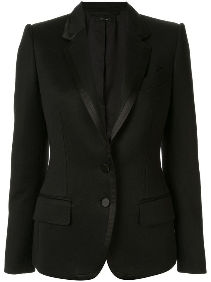 Tom Ford Contrast Trim Blazer - Black