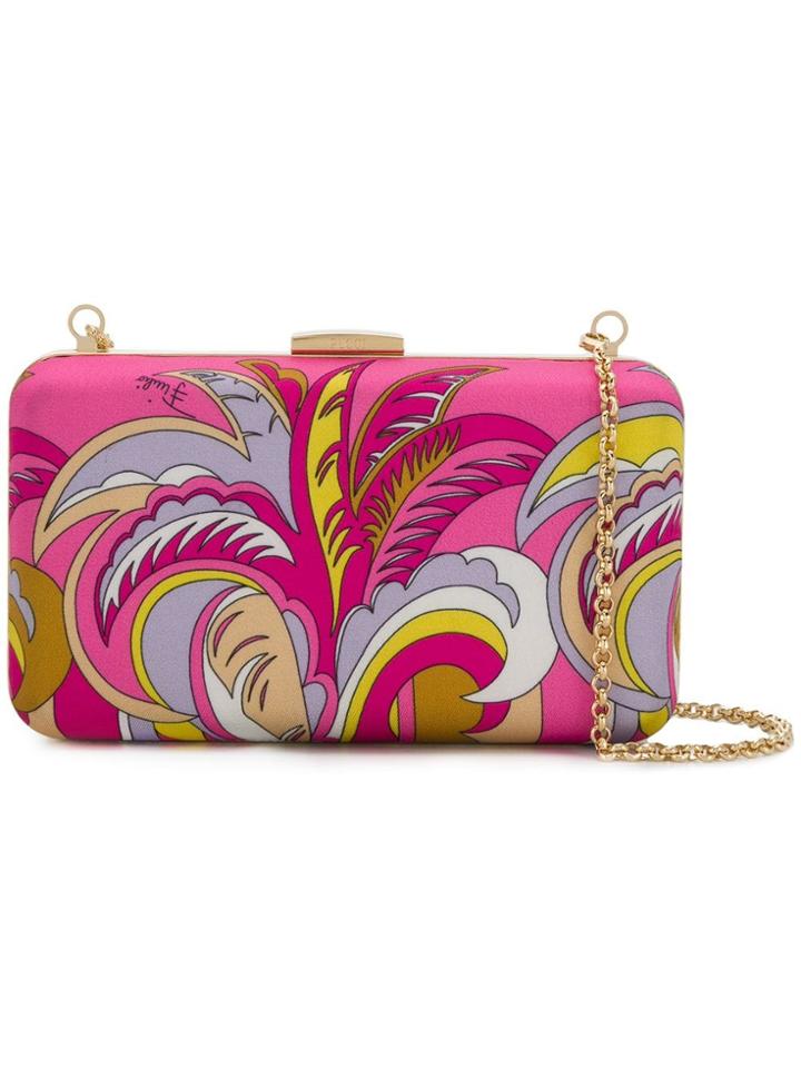 Emilio Pucci Printed Box Clutch - Pink