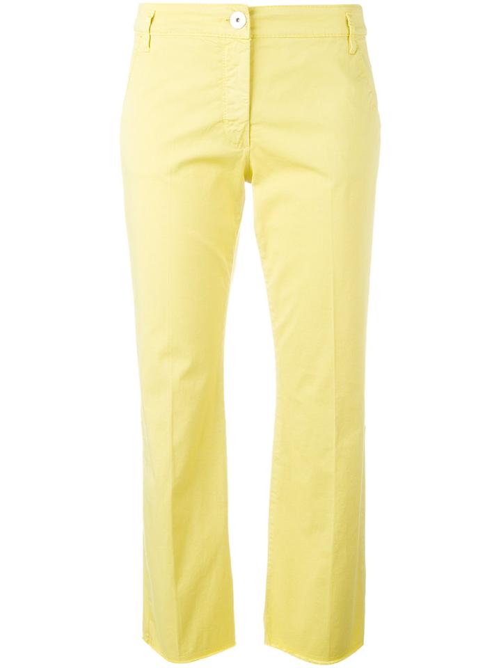 Dorothee Schumacher Bootcut Cropped Jeans, Women's, Size: 3, Yellow/orange, Cotton/spandex/elastane