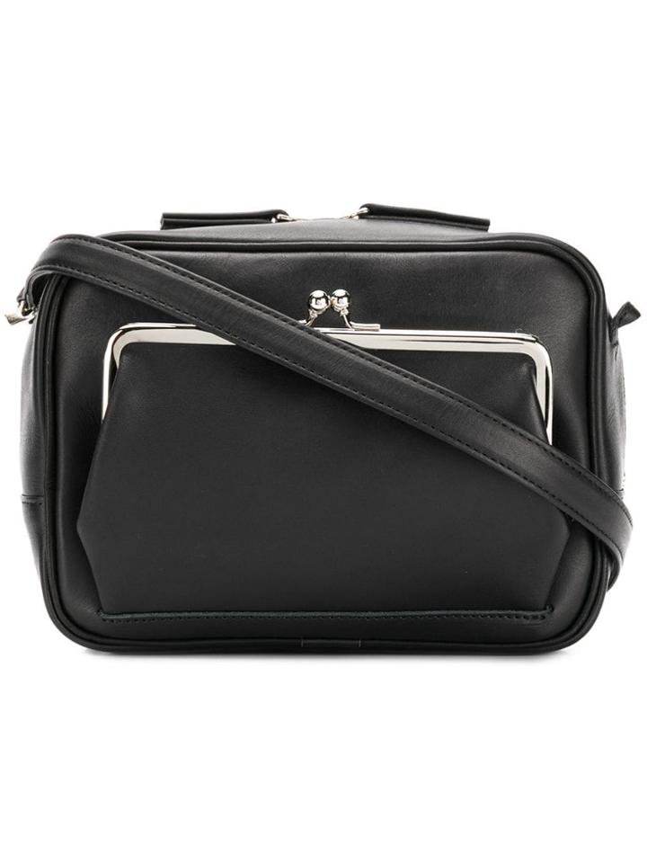 Y's Top Zipped Crossbody Bag - Black