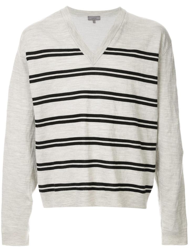 Lanvin Striped Sweater - Grey