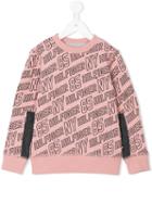 Tommy Hilfiger Junior - Printed Sweatshirt - Kids - Cotton/polyester - 10 Yrs, Pink/purple
