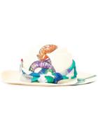 Ibo Maraca Rainbow Snake Hat, Women's, Size: Medium, Nude/neutrals, Silk/raffia