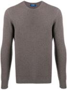 Barba Waffle Knit Jumper - Grey
