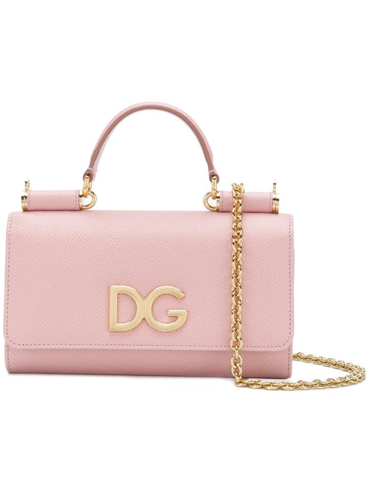 Dolce & Gabbana Mini Von Wallet Crossbody Bag - Pink & Purple