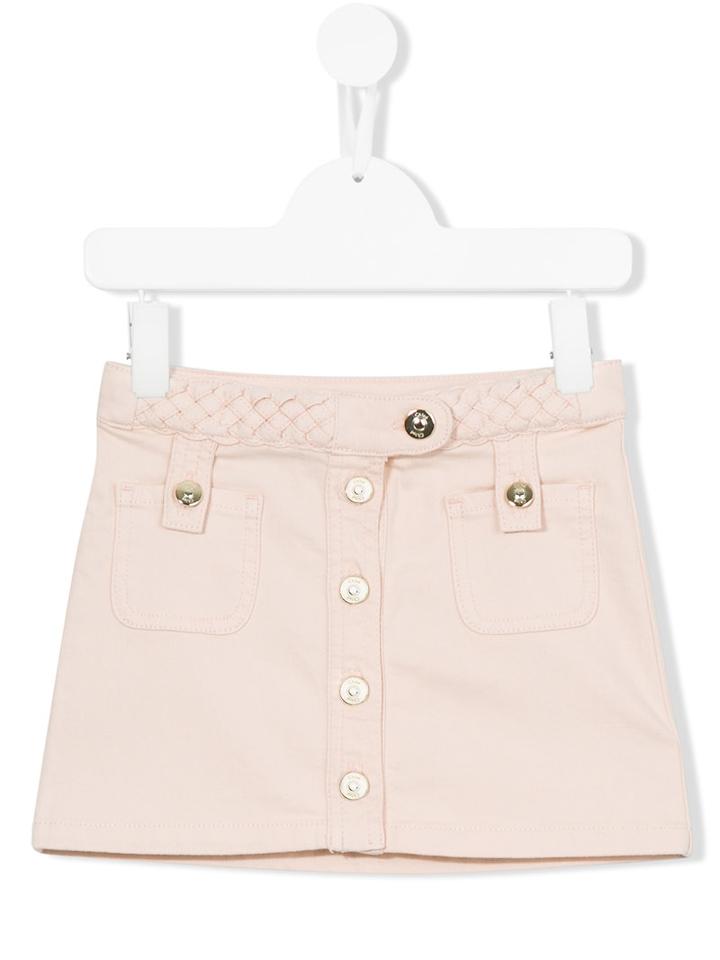 Chloé Kids Denim Mini Skirt, Girl's, Size: 12 Yrs, Pink/purple