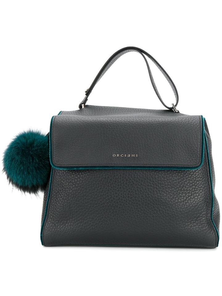 Orciani Studded Logo Tote Bag - Black