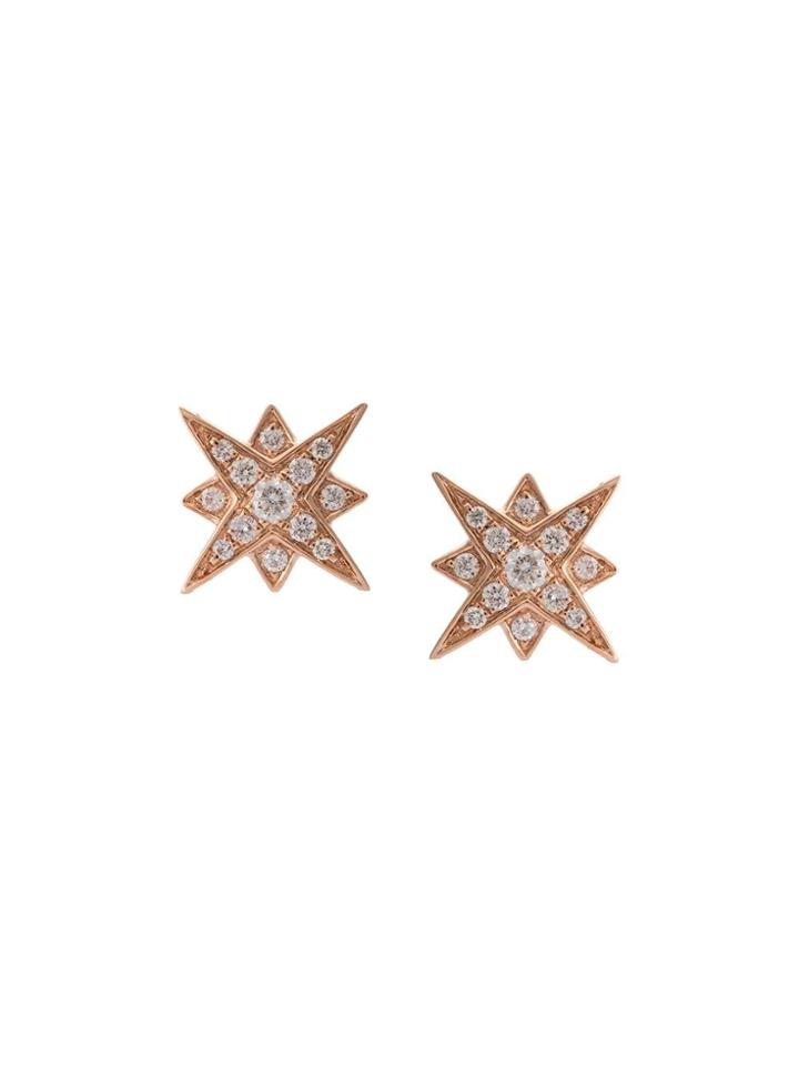 Marchesa 18kt Rose Gold Star Diamond Studs
