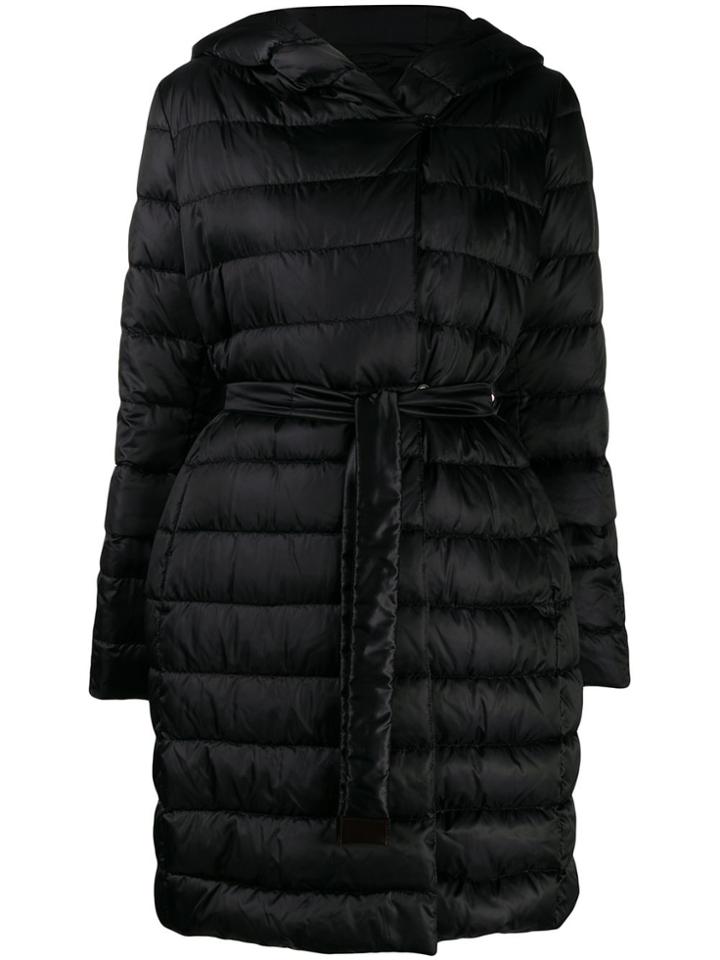 Max Mara Puffer Belted Coat - Black