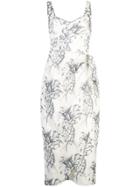 Zimmermann Pineapple Print Midi Dress - White