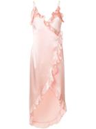 Area Ruffled High Low Dress - Yellow
