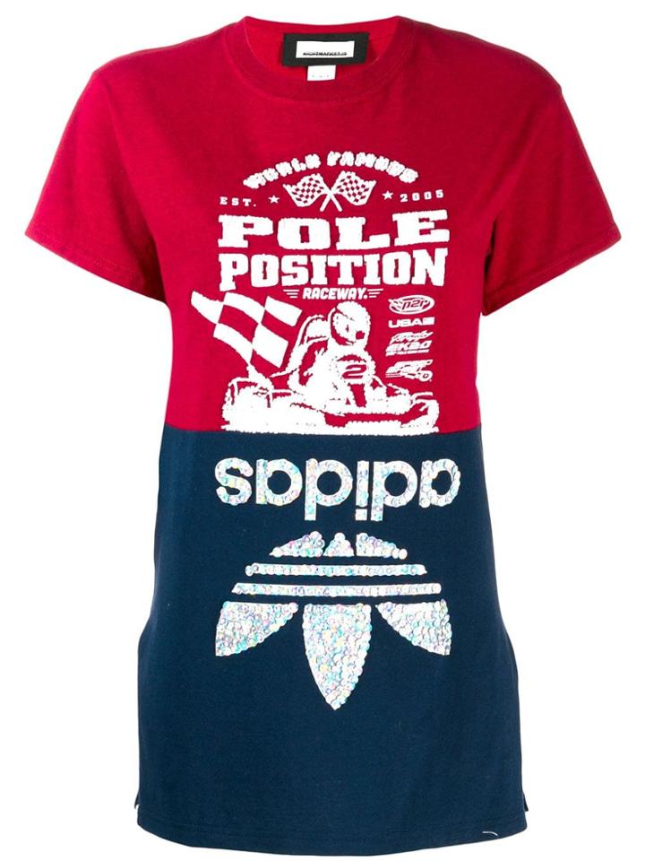 Night Market Embellished Mirror T-shirt - Red