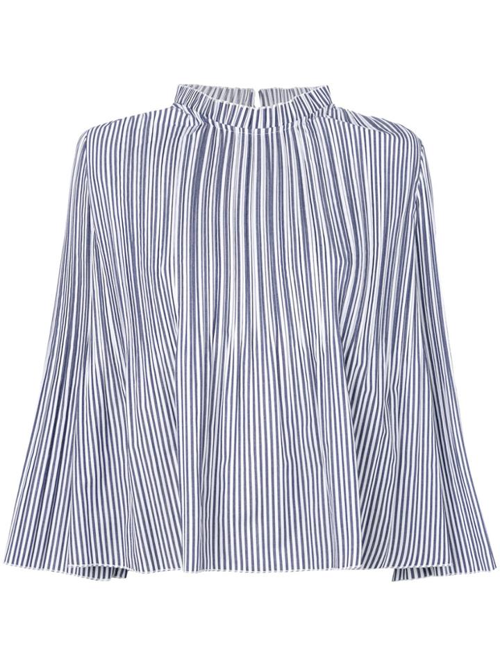 Marc Cain Striped Flared Blouse - Blue