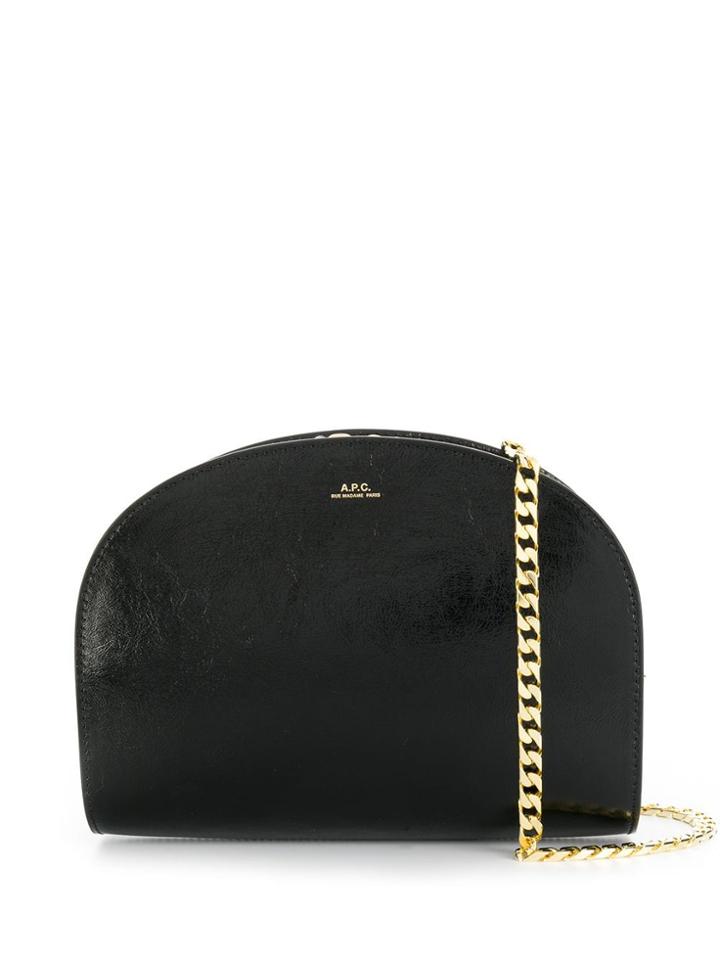 A.p.c. Logo Shoulder Bag - Black