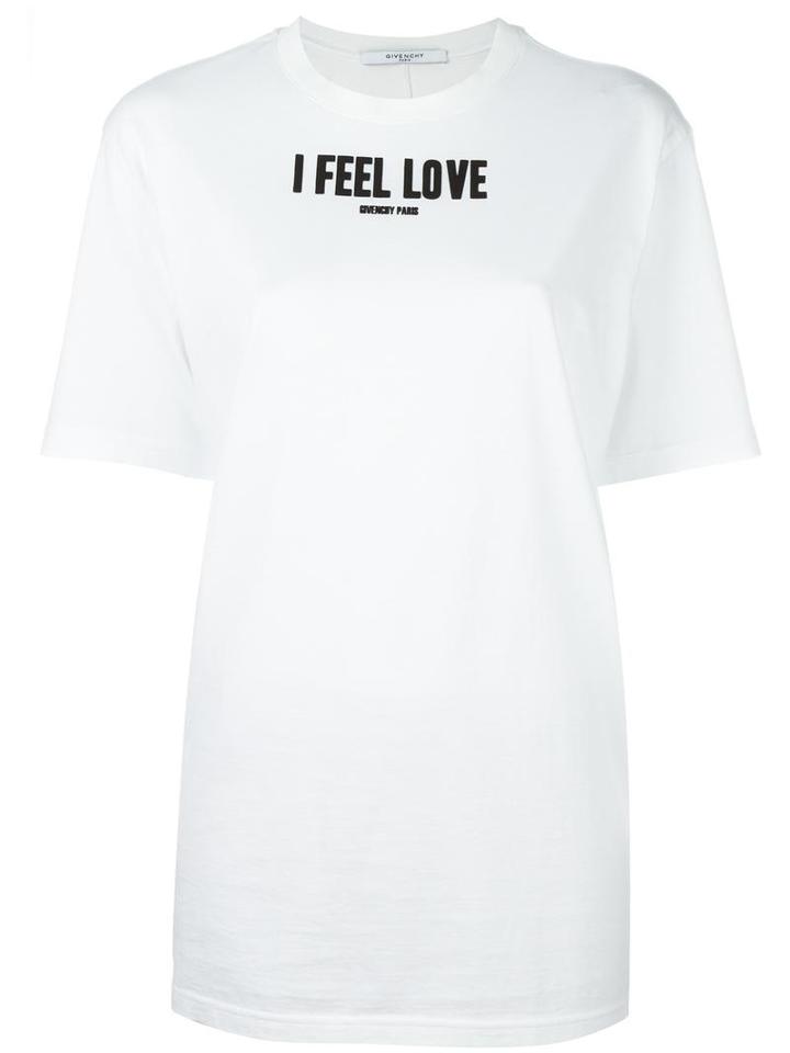 Givenchy I Feel Love Printed T-shirt, Women's, Size: Xs, White, Cotton