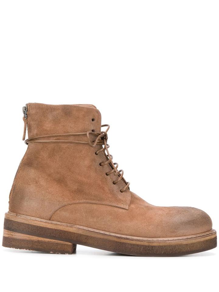 Marsèll Lace-up Leather Boots - Brown